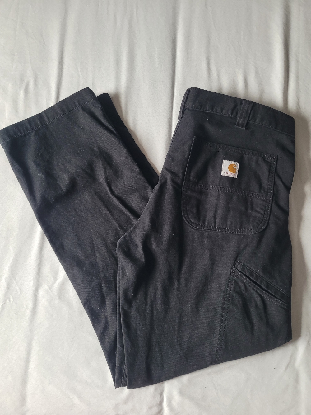 Carhartt Men's Black Work Pants - Durable Canvas